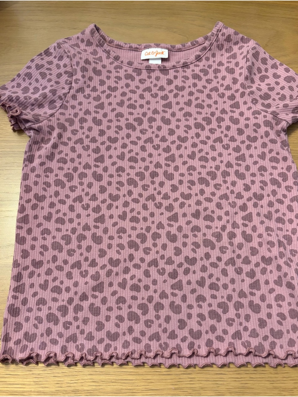 3 for $10 Cat & Jack Purple Leopard-Print Short Sleeve Top for Kids